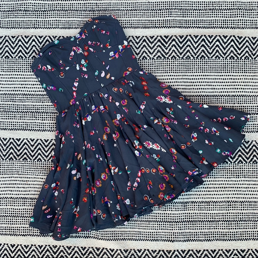 Rebecca Taylor 100% Silk Strapless Dress size 4 - Picture 1 of 7